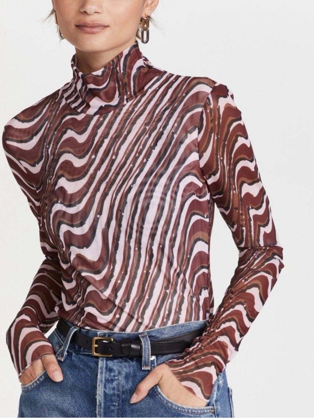 Baum und Pferdgarten Jodi Mesh Turtleneck Top | Women’s Small